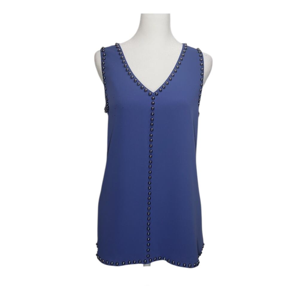 Alfani Beaded Royal Purple Whimsigoth Top 4 Digital Lavender Office Siren Blouse